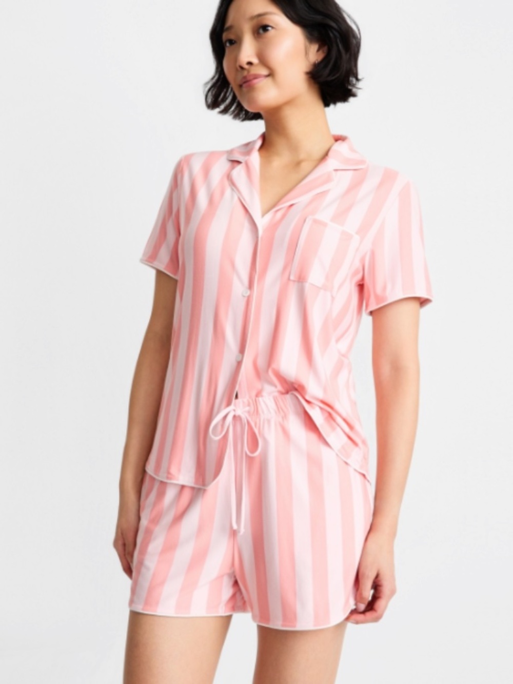 State of Day Women's Fluid Knit Notched-Collar Pajama Set Size XXL 12695